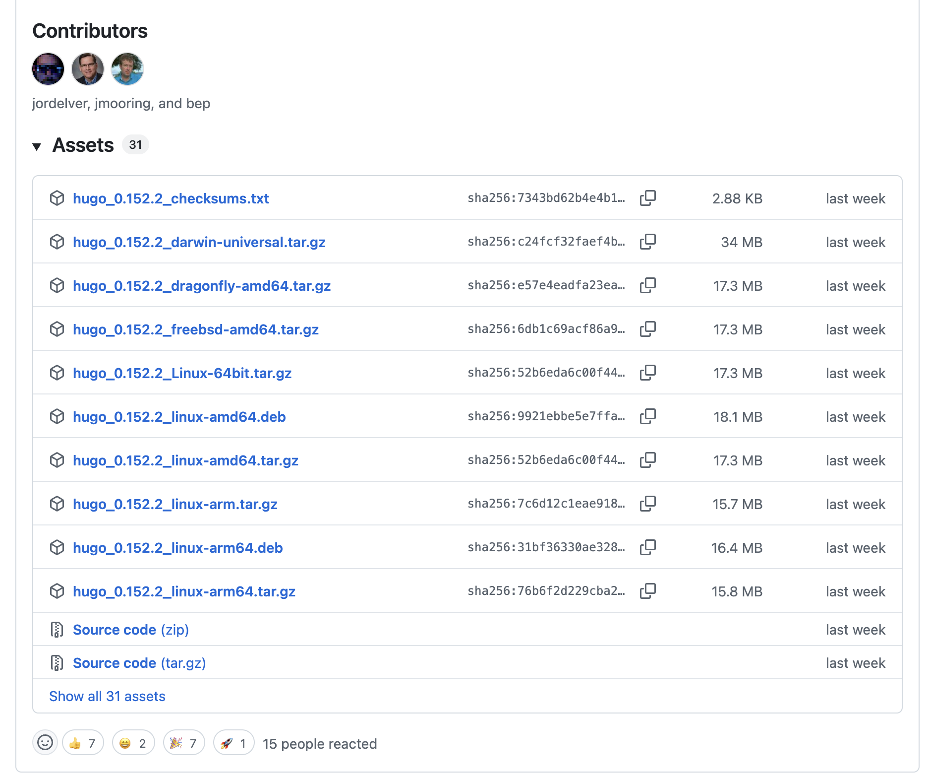 在github的release页面的发布类型